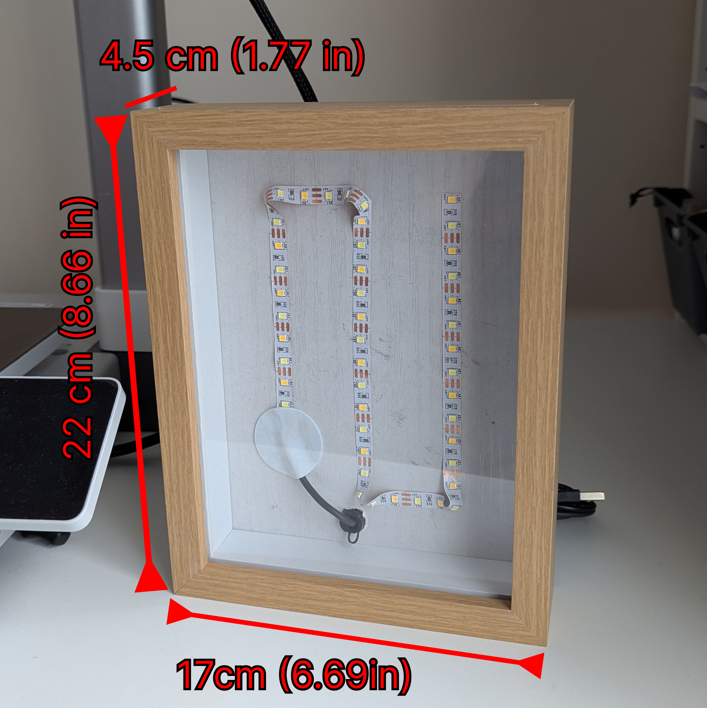 Lithophane frame front